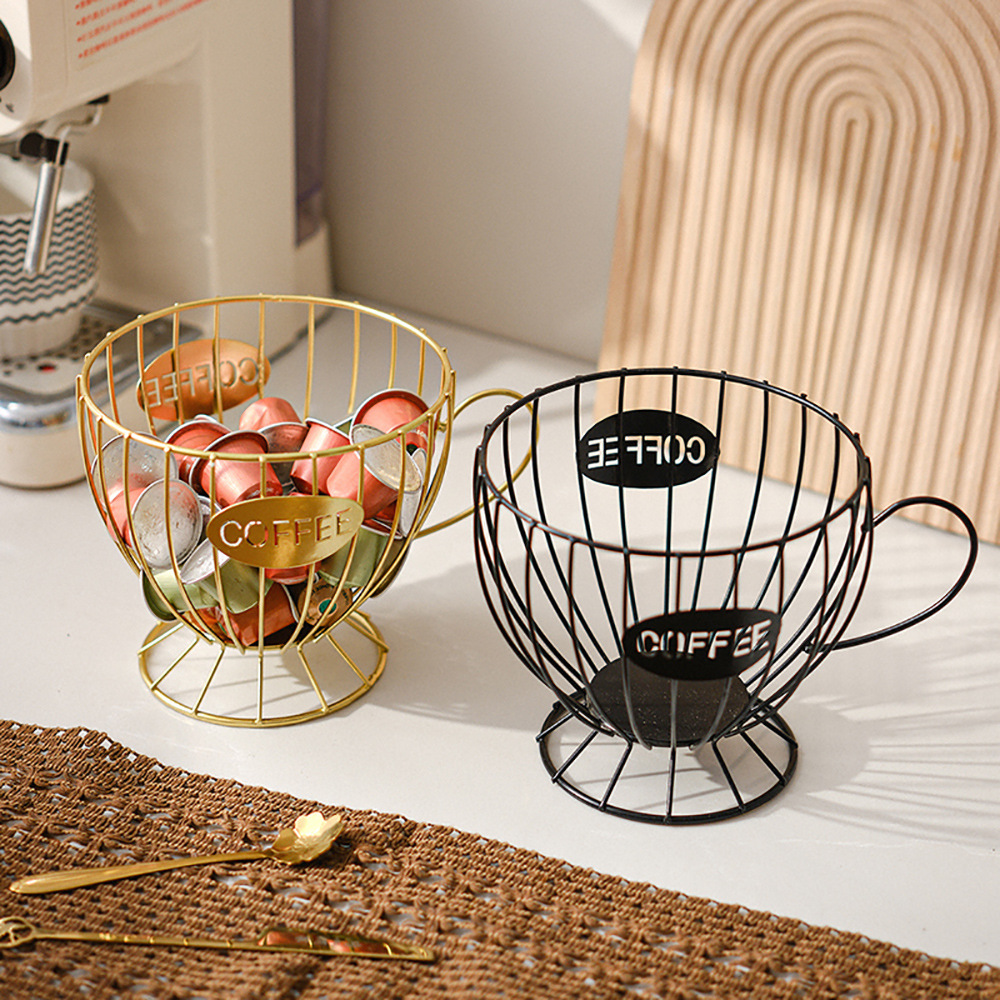 Kitchen Gadgets Organizer - Metal Coffee Capsule Holder Large Capacity