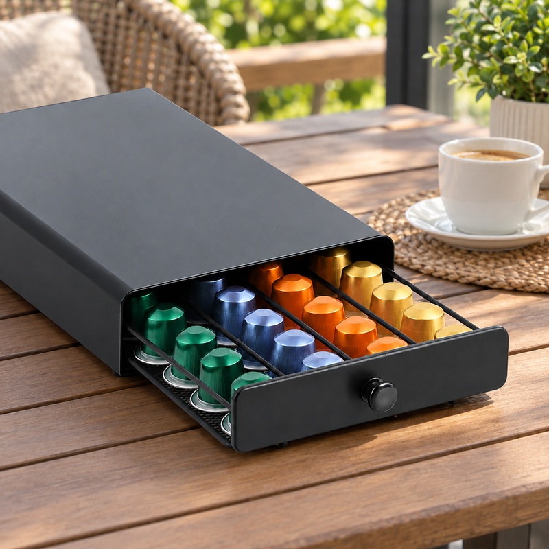 Kitchen Gadgets Organizer - 40-Capsule Nespresso Coffee Pod Storage Drawer