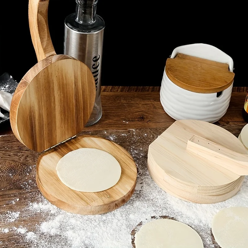 1pc wooden manual dough roller - Kitchen Gadgets Dumpling Maker recension och pris